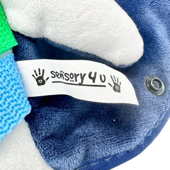 Sensory4U Narwhal Soft Plush Sensory Activity Toy For Ages 3+ Blue White Yellow - Picture 4 of 7